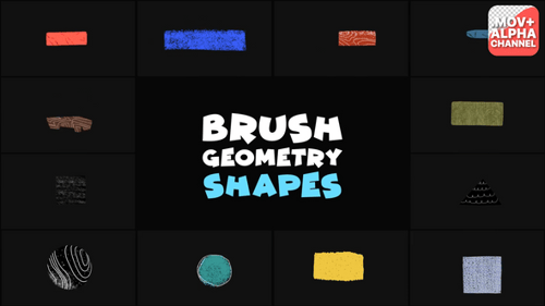 Brush Geomerty Shapes | Motion Graphics