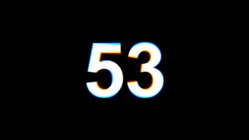 Glitch Digital Countdown Timer with Chromatic Aberration