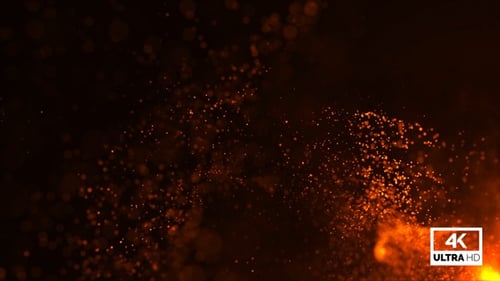 Flowing Fiery Particle Glow Overlay Background