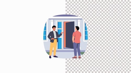 Enterance Door Animation Alpha Channel