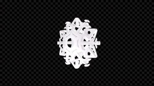 Boucle rotative 3D Snowflake V8