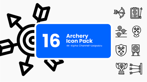 Archery Equipment & Techniques – Animated Icons Pack