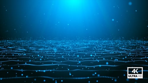Futuristic Digital Wave Particle Background Animation