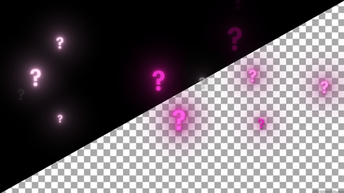 Fragezeichen-Animation - Rosa