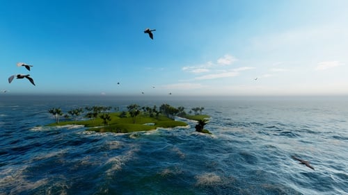 The Beautiful Island In The Ocean