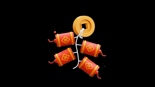 Chinese Firecracker 3d Animation