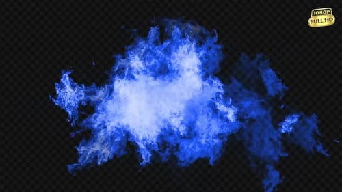Blaues Flammen-Overlay v5