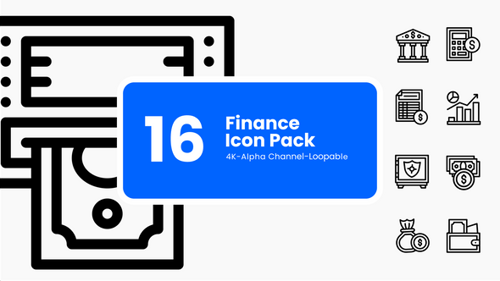 Finance Line Icon Animation Pack