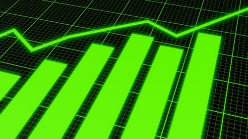 Bar Chart And Line Graph Going Up