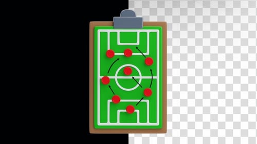 3D Animated Soccer Tactics Board Reveal