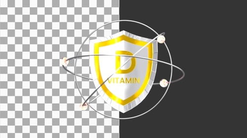 3D Animation of Vitamin D Immune Defense | Alpha Channel