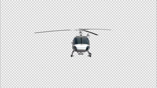 3D Animated Helicopter Flying with Alpha Channel