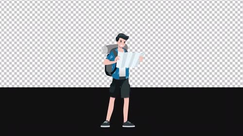 Travel Boy | 2D Animation | Alpha Channel