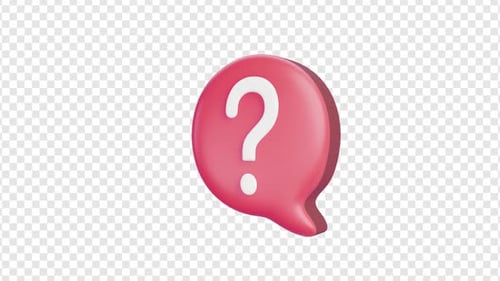 Fragezeichen 3D Icon Loop