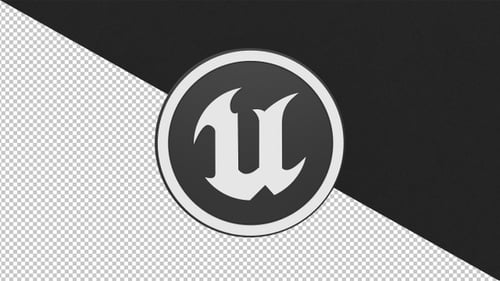 3D Geometric Logo Rotation on Black Background