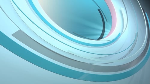 Cyan Gradient Circle 3d Background V.1