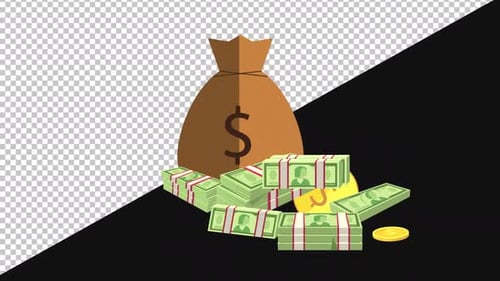 Animación sobre el dinero | Alpha Channel