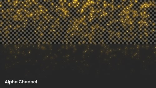 Sparkling Golden Glitter Falling Particles Overlay