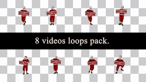 3D Santa Claus Christmas and New Year Animation Pack
