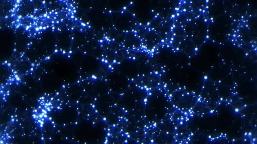 Particules du réseau moléculaire sur fond infini