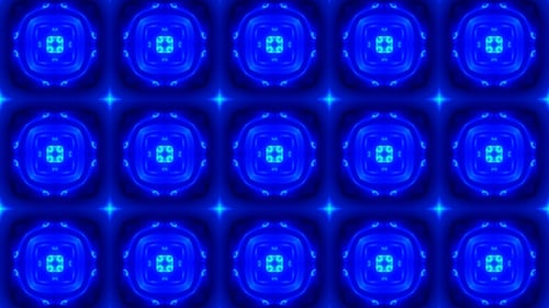 Blue Vj Kaleidoscope Background Loop