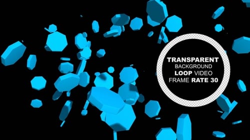 Heptagon Shape Background Loop Alpha