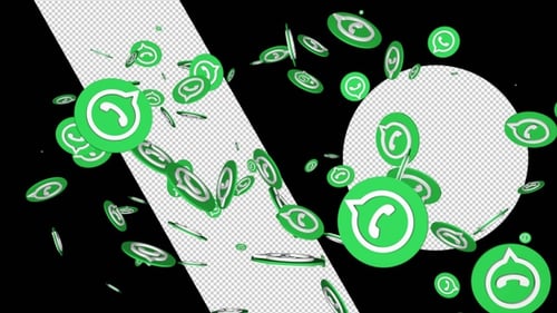 WhatsApp Logo Alpha Background Loop
