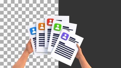 3D Curriculum Vitae Profiles with Photo | Alpha Channel