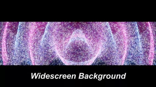 Abstract Pink and Blue Particle Wave Widescreen Loop