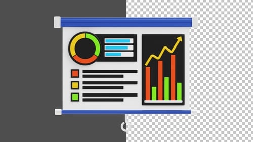 3D Animation of Data Visualizationd | Alpha Channel