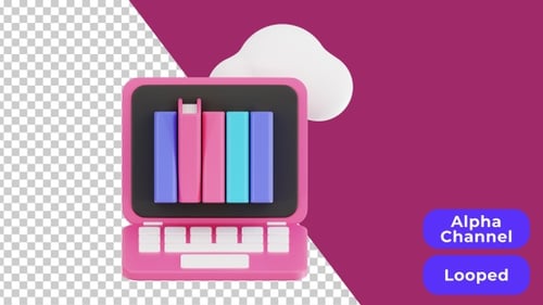 3D Animated Online Library | Alpha Channel