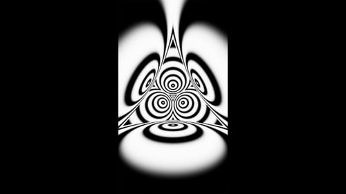 Vertical video abstract black and white circles optical illusion loop animation