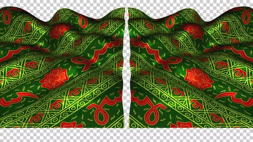 Tela de tela con estampado de seda étnica de Indonesia, ondulado, canal alfa, bengkulu, besurek, batik, lazo