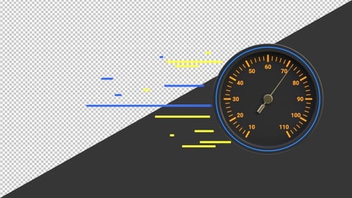 3D Speedometer Speed Car | Alpha Channel