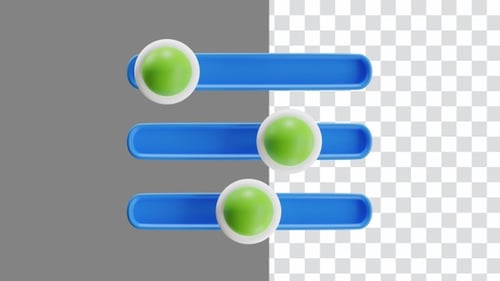 3D Animation of Equalizer Enhancing Audio Quality for Every Listener | Alpha Channel