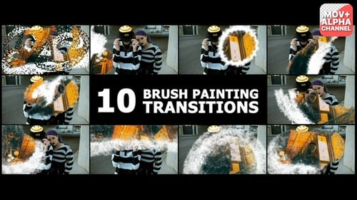 Brush Painting Transitions | Motion Graphics