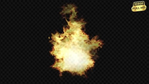Dynamic Fiery Explosion Animated Element