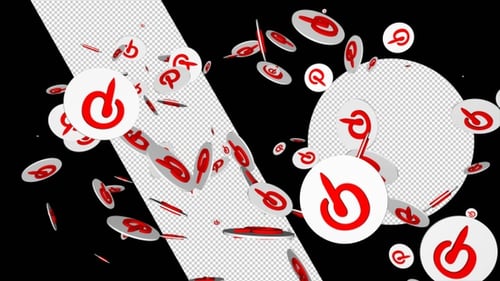 Pinterest Logo Alpha Background Loop