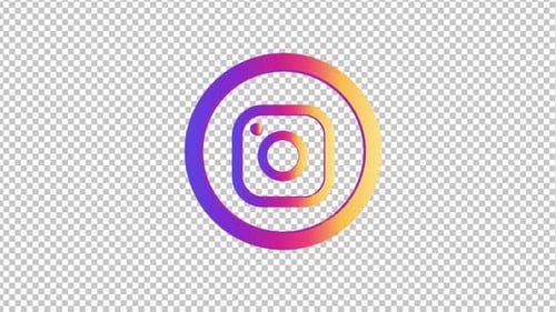 Rotating Gradient 3D Instagram Logo Animation