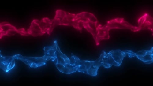 Dynamic Fluid Energy Waves Background with Neon Glow