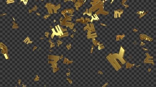 Falling Rupee Currency Golden Loop