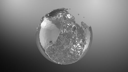 Dynamic Liquid Sphere Abstract Fluid Animation
