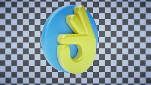 Animated Ok Hand 3d Emoji Alpha Channel
