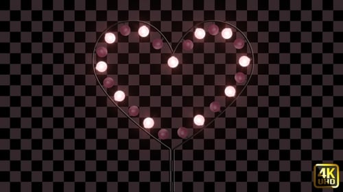 Blinking Heart String Lights Animation