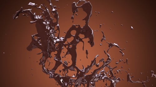 Dynamic Liquid Chocolate Splash Effect