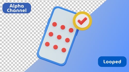 Modern 3D Phone Pattern Unlock Success