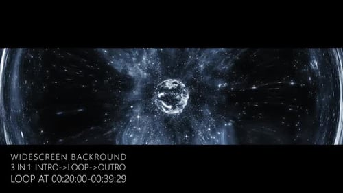 Abstract Cosmic Energy Sphere Particle Tunnel Loop Background