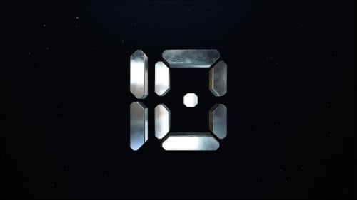 Metallic 3D Countdown 10 Second