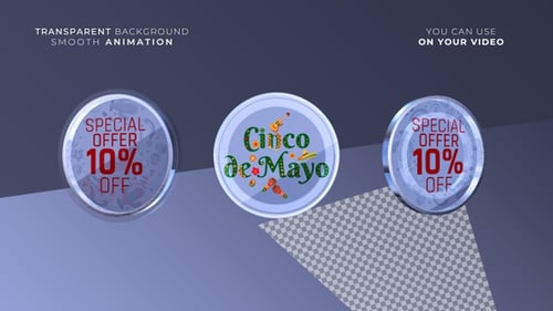 3D Rotating Promotional Badge Animation