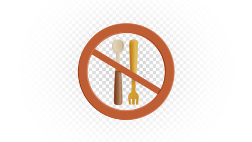 Fasting "No Eating" Icon Animation